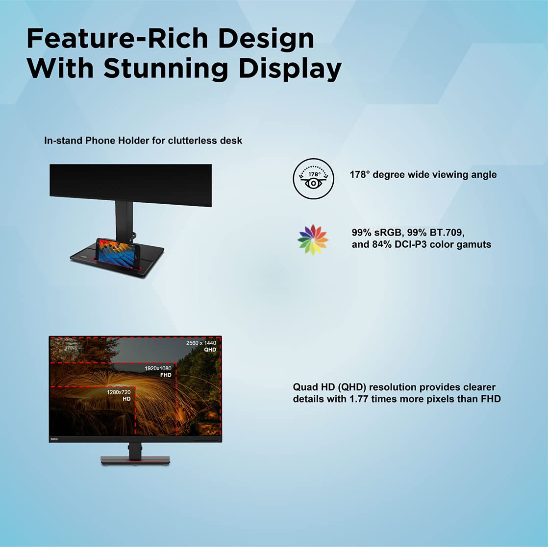 Lenovo ThinkVision P24h-20 液晶ディスプレイ Lenovo ThinkVision P24H-20 23.8